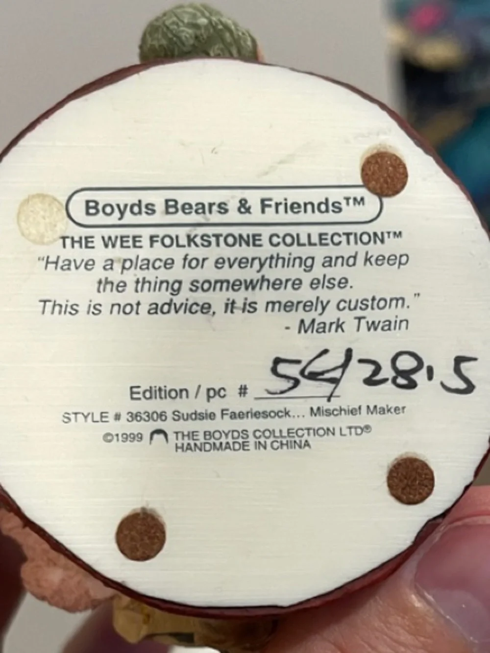 Boyd’s Bear & Friends Sudie Faeriesick